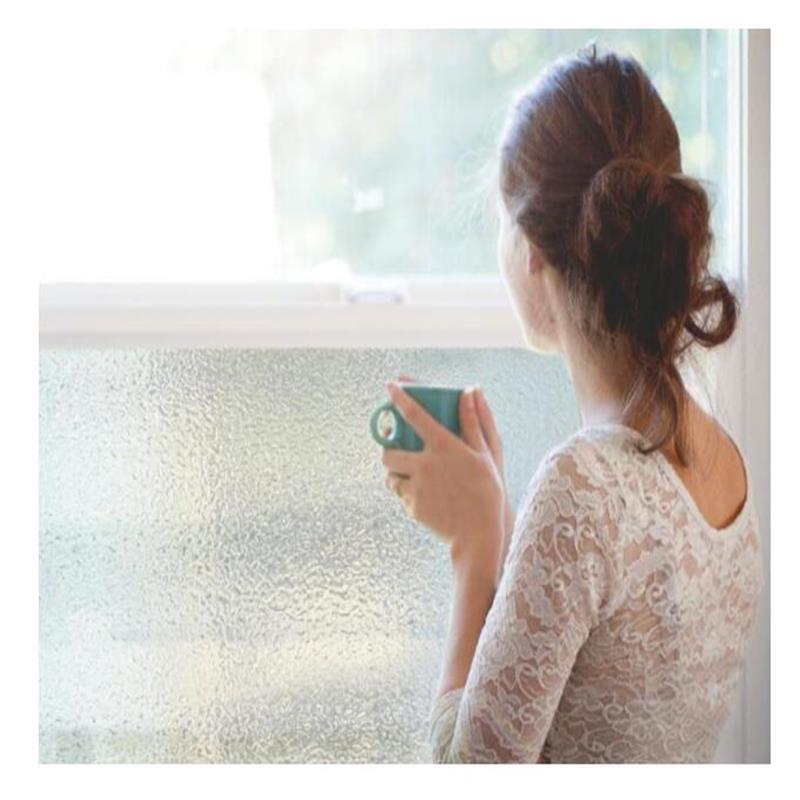 Window Film PVC Rain Pattern Static Cling No Glue Privacy Sticker Reusable Decal