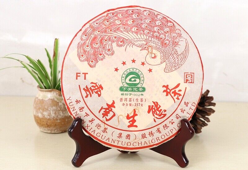 2013 Xiaguan 5 Star Red Peacock FT Ecological Tea Arbor Tree Puer Tea Raw 357g