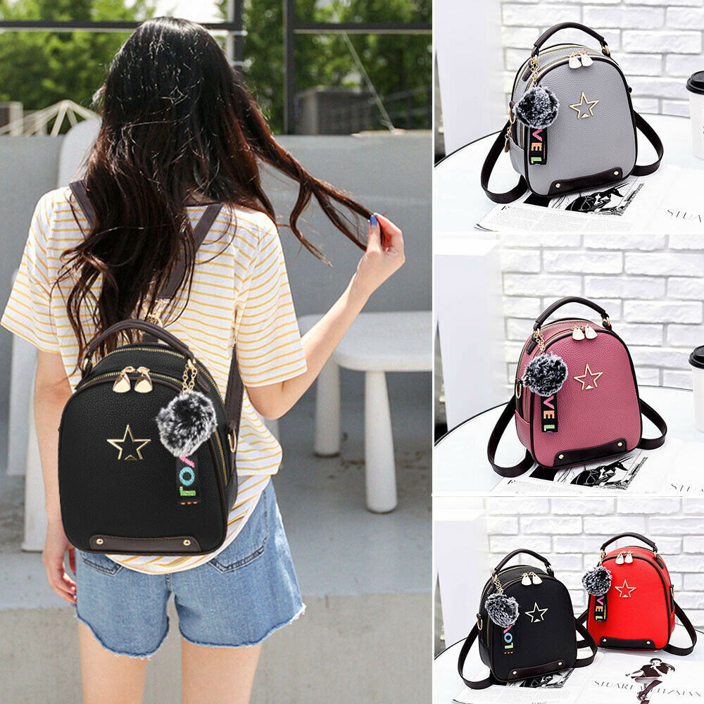Fashion Women's PU Leather Backpack Bag Fashion Purse Cross Shoulder Travel Bag