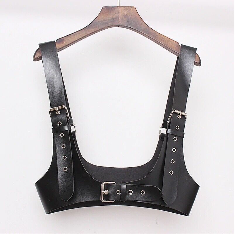 Women Personality Wide Straps Fashion Belt Unisex One Size Leather Black Buckles
