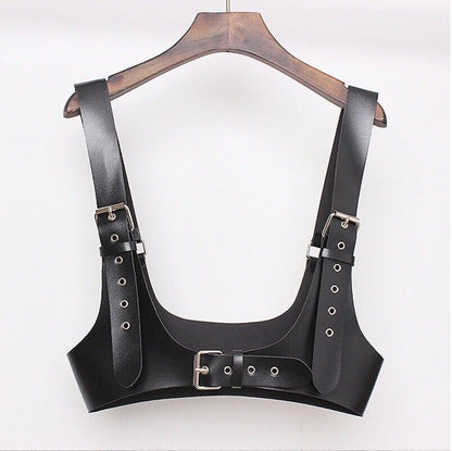 Women Personality Wide Straps Fashion Belt Unisex One Size Leather Black Buckles