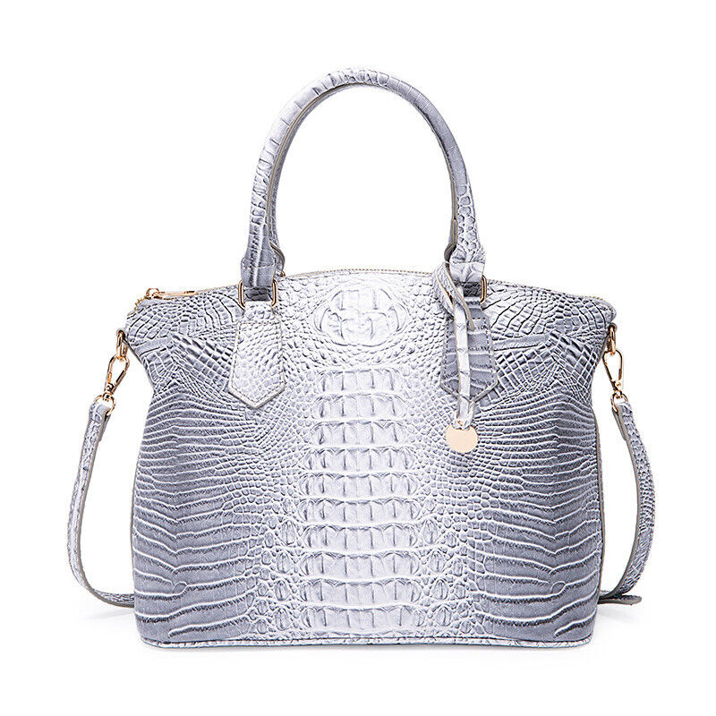 Women Patent Leather Crocodile Handbag Sling Satchel Tote Shoulder Bag Party Bag