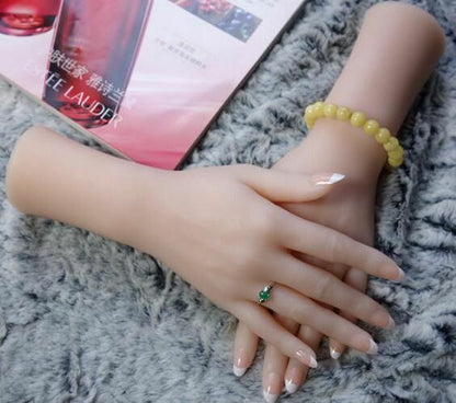 Women Real Hand Mannequins Body Nail Finger Manicure Jewelry Model Plastic 28cm