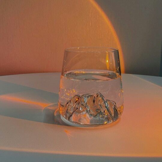 Glass Tea Cup Mountain Coffee Cup