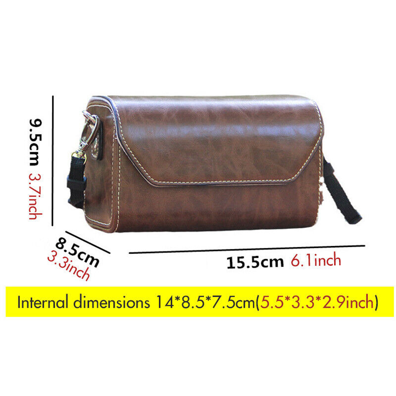 Retro Faux Leather Camera Bag Case Crossbody Shoulder Bag For Sony ZVE10