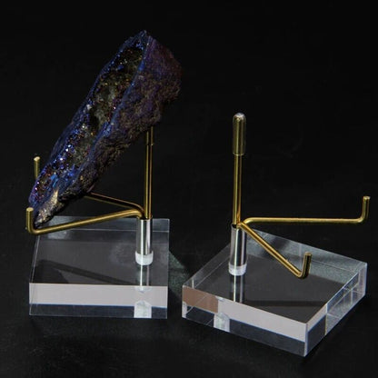 Crystal Stone Stand Metal Acrylic Shelf Display Easel Rack Jewelry Storage Decor