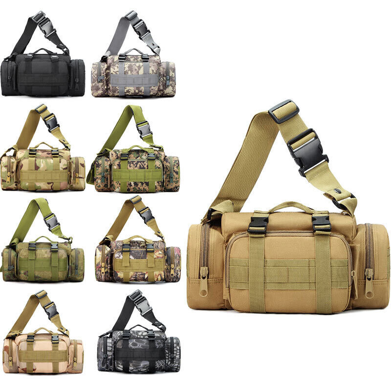 Men's Military Tactical Waist Bag Outdoor Camping Shoulder Chest Bag Fanny Pack