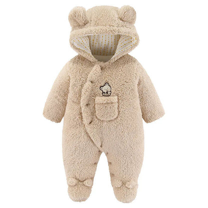 Infant Girl Overall Jumpsuit Spring Autumn Hooded Baby Months Newborn Clothes
