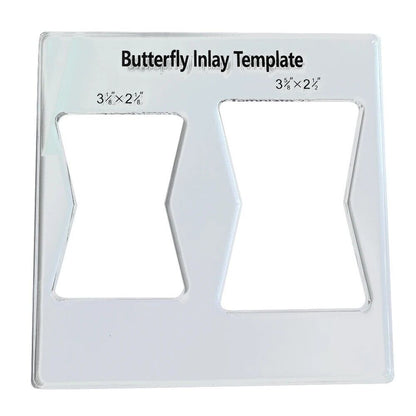 Butterfly Key Inlay Template 6x6in Slot Acrylic Woodworking Bow Tie Cutting Tool