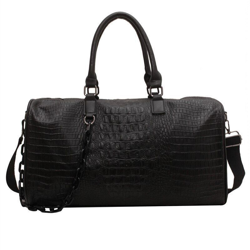 Pu Leather Tote with Thick Chain Shoulder Bag Women Travel Bags Handbags