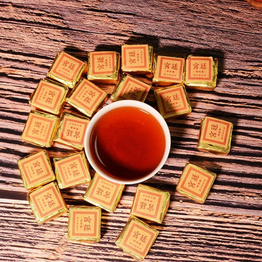 Yunnan Jindian small square brick black tea leaves glutinous fragrance brick tea