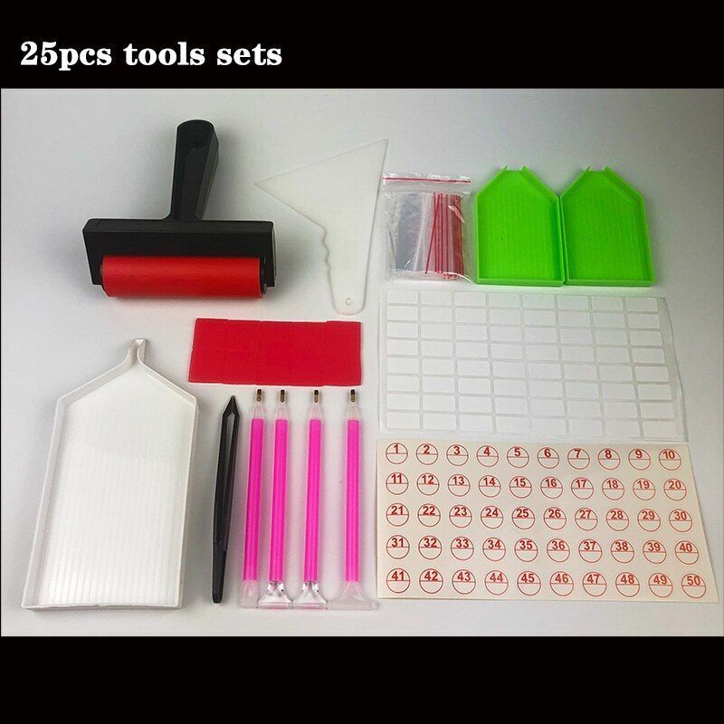 5D Diamond Painting Accessories Tool Kits 30x20cm Plastic Embroidery Storage Box