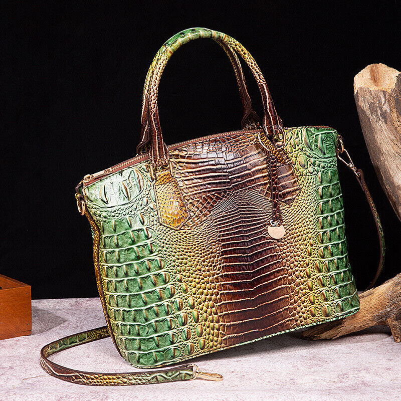 Womens Patent Leather Crocodile Handbag Sling Satchel Tote Shoulder Bag Colorful
