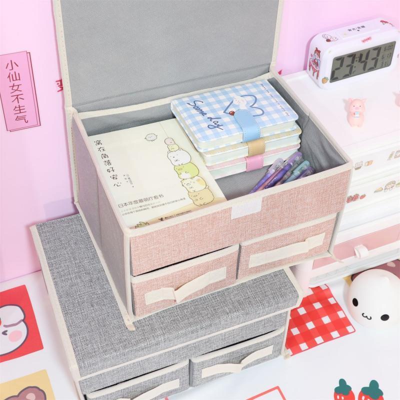Kuromi Kitty My Melody Underwear Storage Box Foldable Double Drawer Storage Box