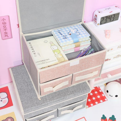 Kuromi Kitty My Melody Underwear Storage Box Foldable Double Drawer Storage Box
