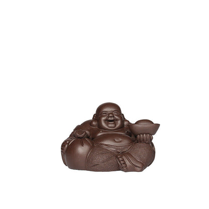 Buddha statue true yixing zisha purple clay good luck bring handmade artware new