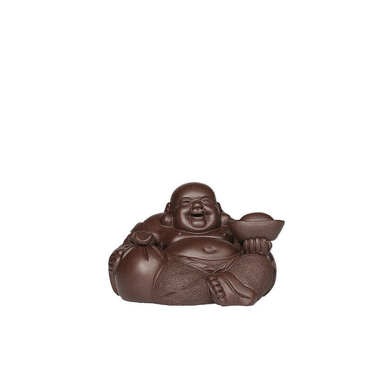 Buddha statue true yixing zisha purple clay good luck bring handmade artware new