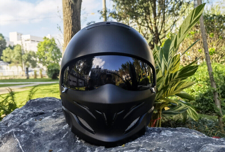 DOT Motorcycle Helmet Men Open Face Full Face Helmet for Street Cruiser Scooter