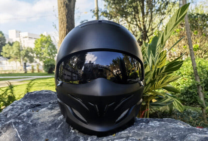 DOT Motorcycle Helmet Men Open Face Full Face Helmet for Street Cruiser Scooter