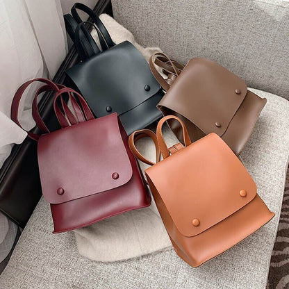 Women's Backpack PU Leather Shoulder Bag Ladies Tote Bags Backpack