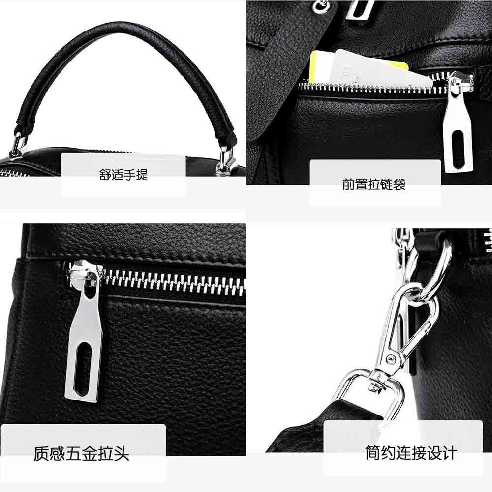 Bag for Women Genuine Leather Shoulder Purses Multi-Pocket Cowhide Female Bag