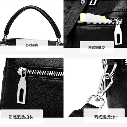 Bag for Women Genuine Leather Shoulder Purses Multi-Pocket Cowhide Female Bag