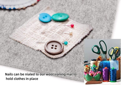 Quilting Pressing Mats Wool Heat Resistant Felted Ironing Pads Table Top 10x10cm