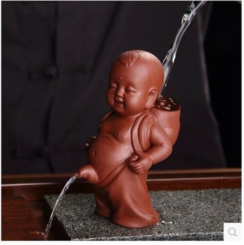 Tea Pets Purple Clay Decoration Crafts Monk Baby Boy Spray Pee Tea Accessories