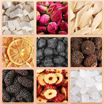 Mulberry Rose Thorn Pear Tea Red Date Lily Poria Cocos Black 250g(10g×25Packs)