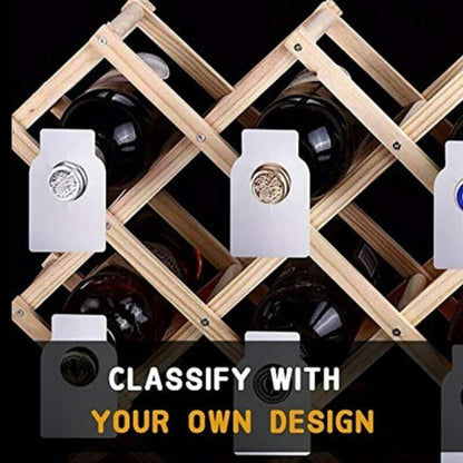 Wine Bottle Label 50 Pieces Coated Paper Blank Double-Sided Bar Rack Cellar Tags