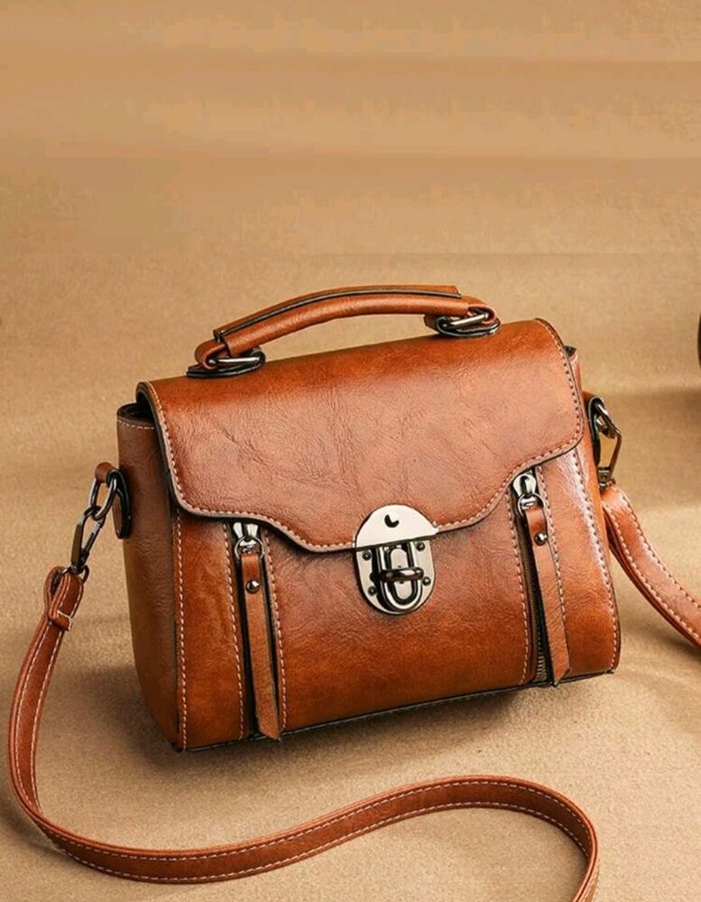 Shoulder Bag For Women Pu Leather Handbag Crossbody Bag Brown Purse Messenger