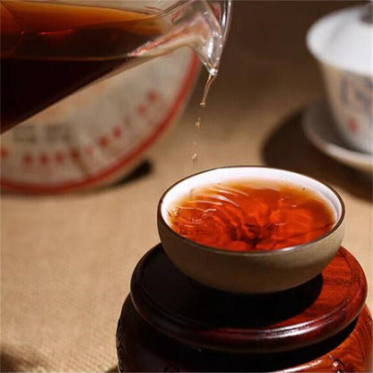 357g Premium Bulandashu Ripe Tea Zhonghong Yin Brown Mountain Big Tree Ripe Tea