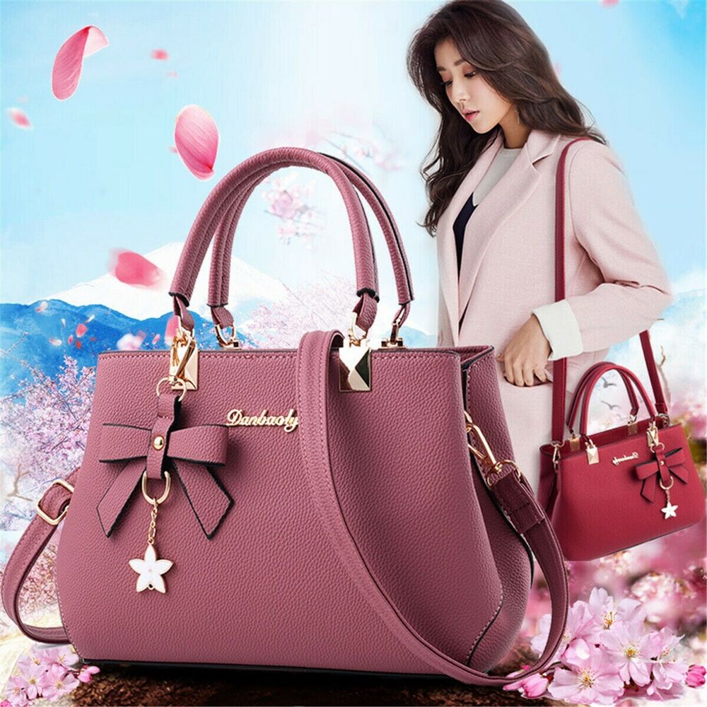 Womens Ladies PU Leather Handbag Shoulder Messenger Satchel Tote Crossbody Bags