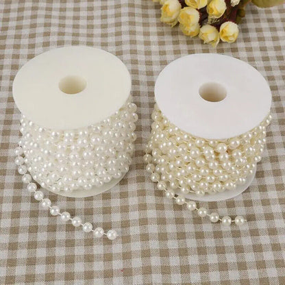 Wedding Beads Decoration 10m Roll ABS Grinding Pearl DIY Wire Garland String 8mm