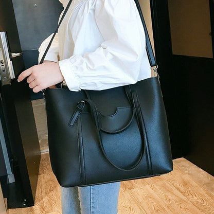 Single Shoulder Handbag Ladies Bucket PU Shoulder Bag