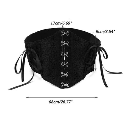 Women Corsets Elastic Lace Under-Bust Waist Shaper Modeling Strap Slimming Belts