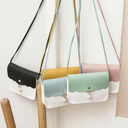 PU Leather Crossbody Bag Women Shoulder Bag Lady Pendant Travel Small Handbag