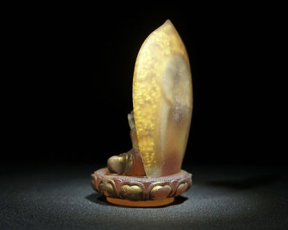 5.5"indian buddha statue for home zen antique glass bodhisattva praying Maitreya