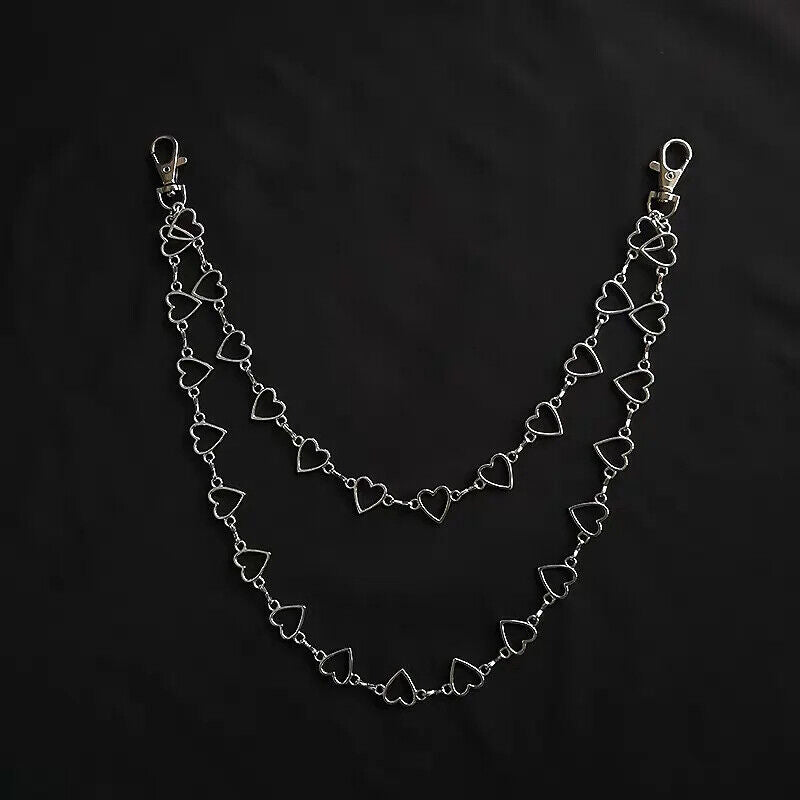 Women Belt Classic Love Heart Hollow Waist Chain Pants Trendy Hip Hop Waistbands