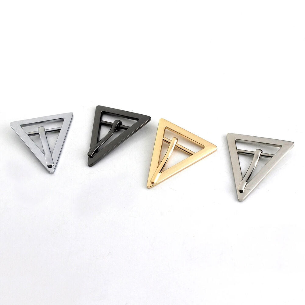Women Belt Buckles Metal Triangle Fashion Single Pin DIY Leather Craft Accessory