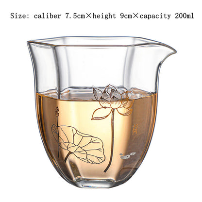 200ml Chinese Glass Gong Dao Bei Gong Fu Tea Cups Fair Cup Kungfu Teaset Cup