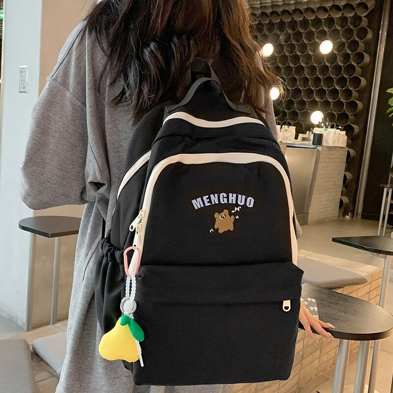 Lady Student Bag Cool Female College Book Backpack Women Nylon School Bag