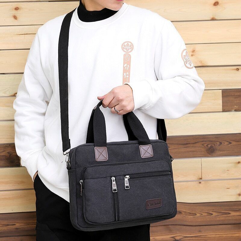 Canvas Men's Handbag Shoulder Bag Travel Crossbody Bag Travel Bag Tote