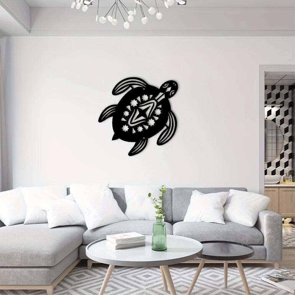 Coastal Baby Turtle Ocean Beach Metal Wall Art,Metal Art Interior Decoration