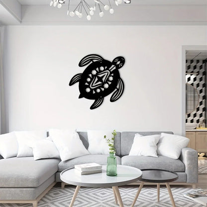 Coastal Baby Turtle Ocean Beach Metal Wall Art,Metal Art Interior Decoration