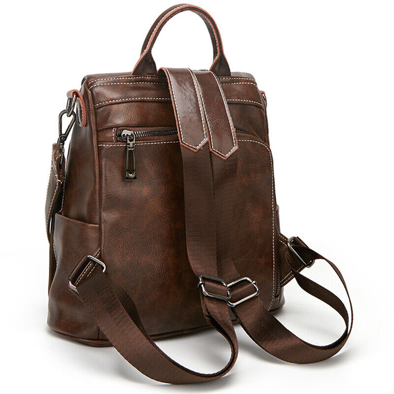 Genuine Leather Women's Backpack Travel Bag Rucksack Crossbody Bag School Bag