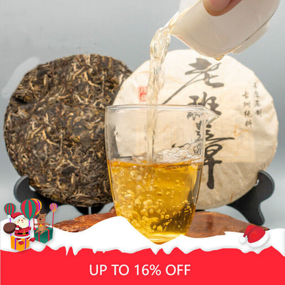 Qizi Pu-erh Sheng Tea Cake 357g/12.59oz Laobanzhang Puerh Tea Pu'er Green Tea