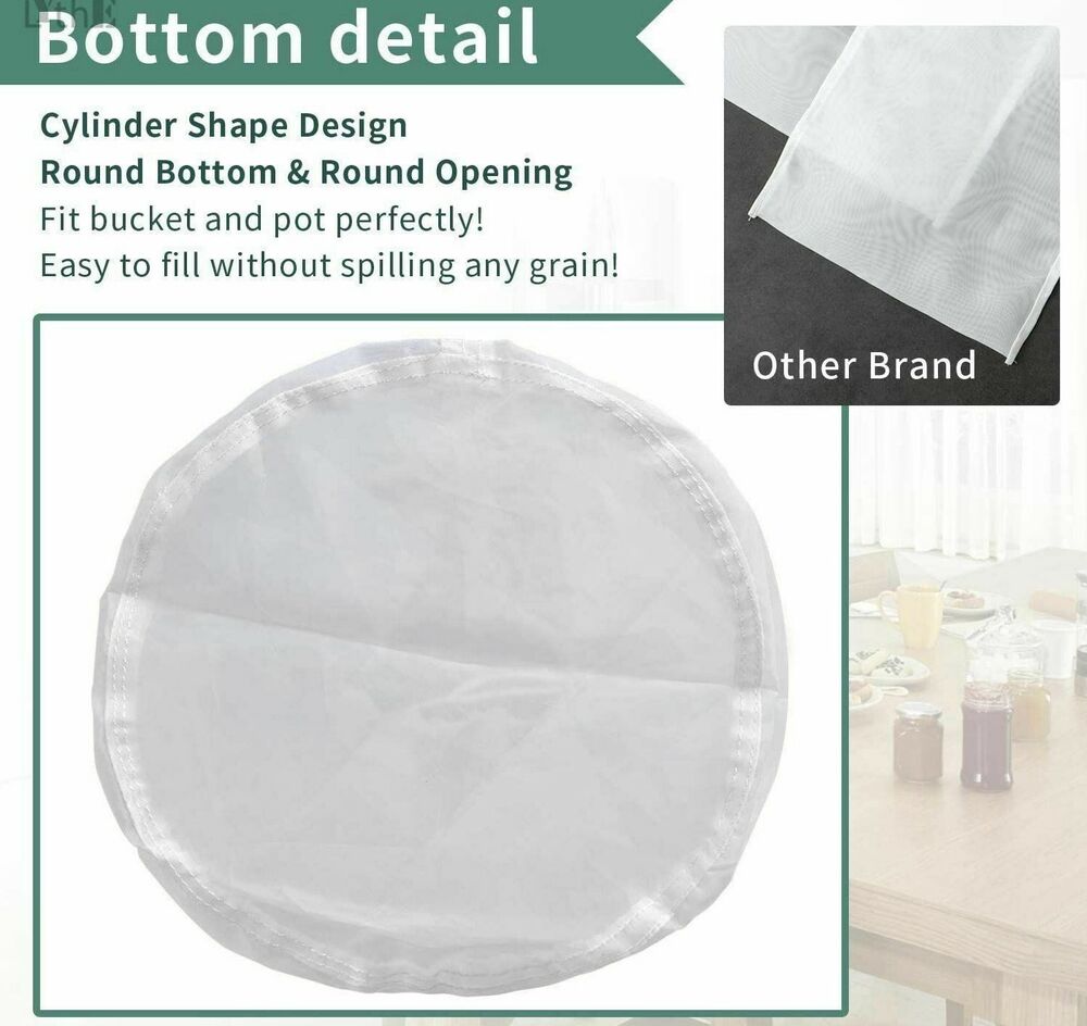 Beer Brewing Filter Bags Wine Brew Multi-Size Reusable Straining Fine Mesh Nylon