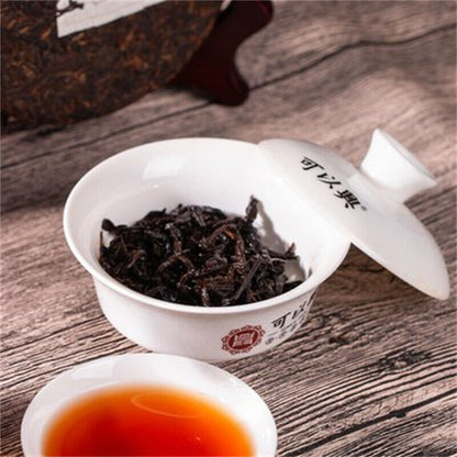 357g Yunnan Tea Cake Lao Banzhang Golden Buds Pu'er Ripe Tea Cake
