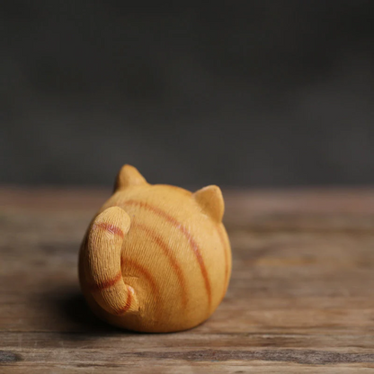 Yixing Purple Clay Tea Pet Cute Cat Tea Ceremony Accessories